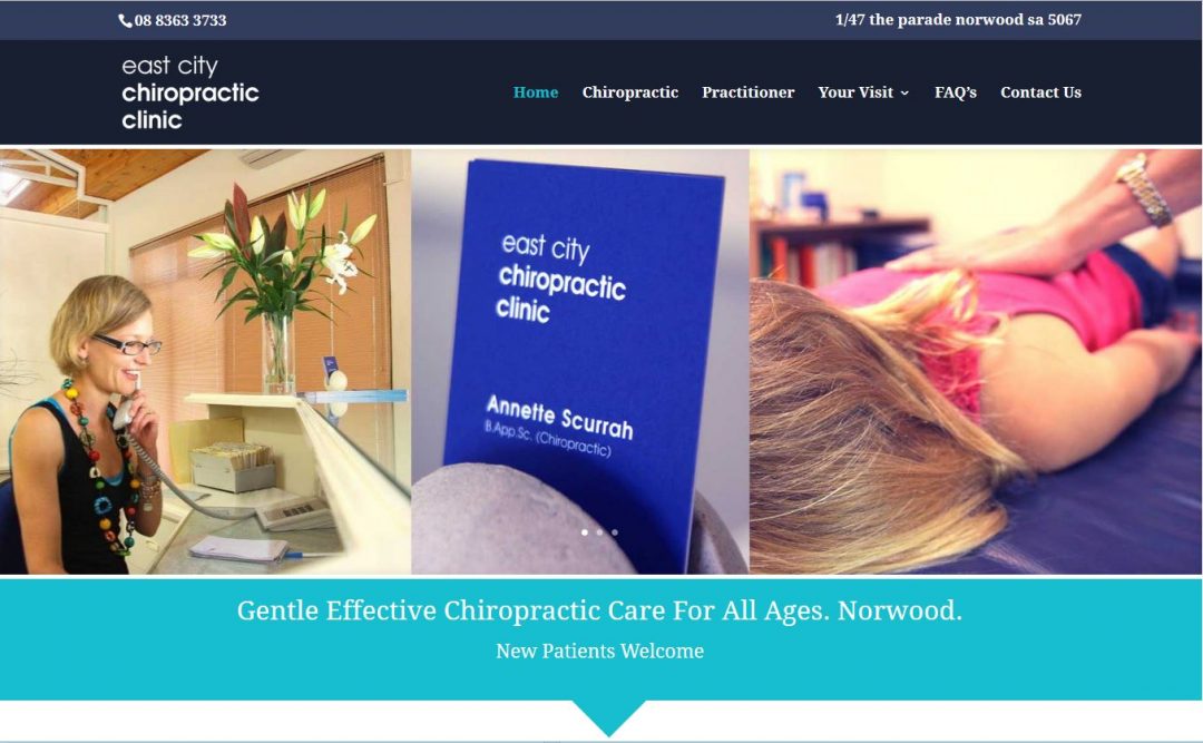 website design in adelaide for chiropractic clinic