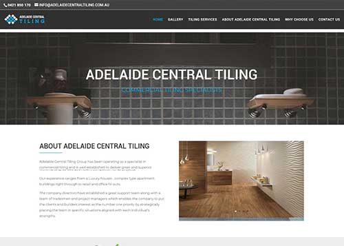 Website design for Adelaide Central Tiling