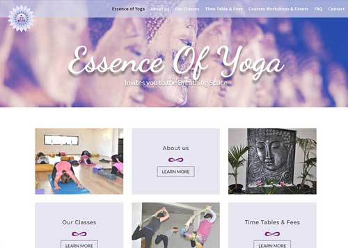 Essence of Yoga Website Design
