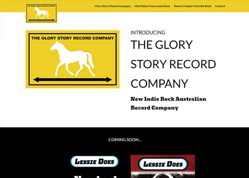 The Glory Story Record Co Website Design