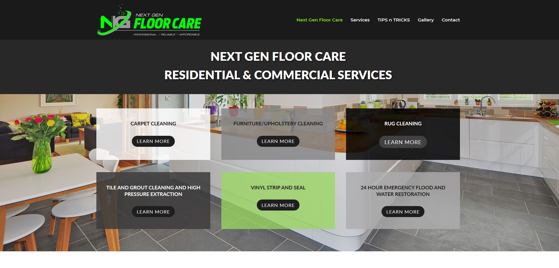 Website for Next Gen Floor Care