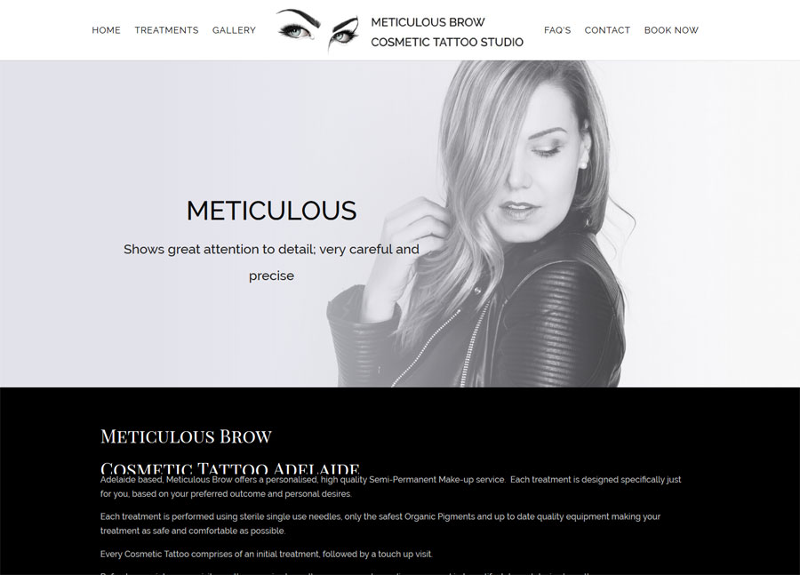 Website Design for Meticulous Brow