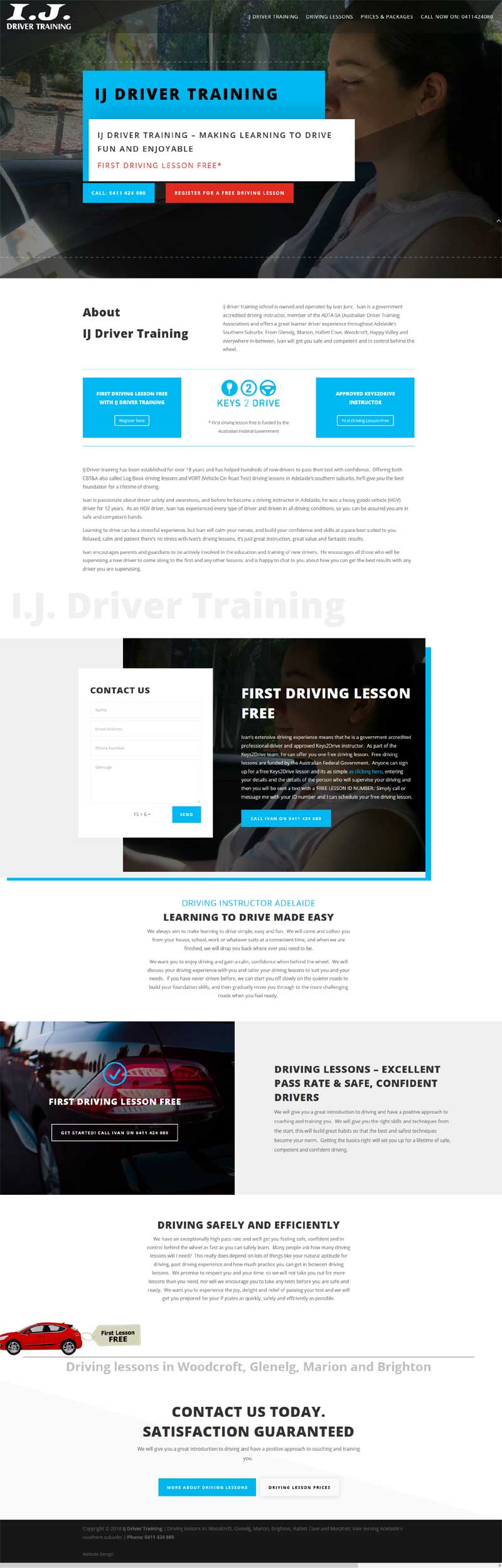 small website business adelaide driving lessons
