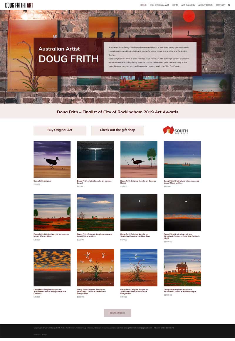 website design for australian artist ecommerce shop website design for australian artist ecommerce shop
