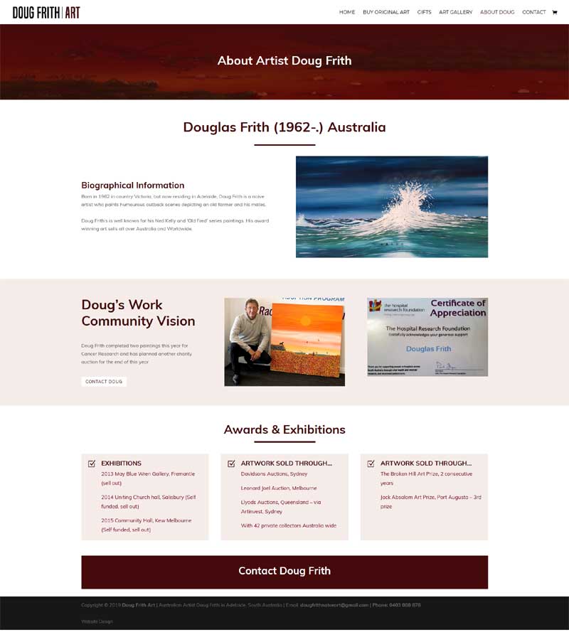 website design for australian artist ecommerce shop website design for australian artist ecommerce shop