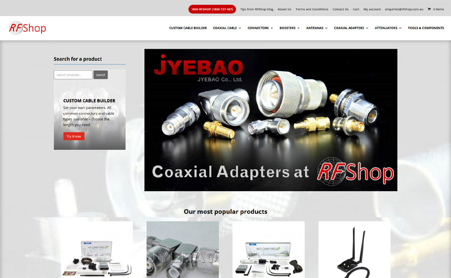 Ecommerce website for RFShop