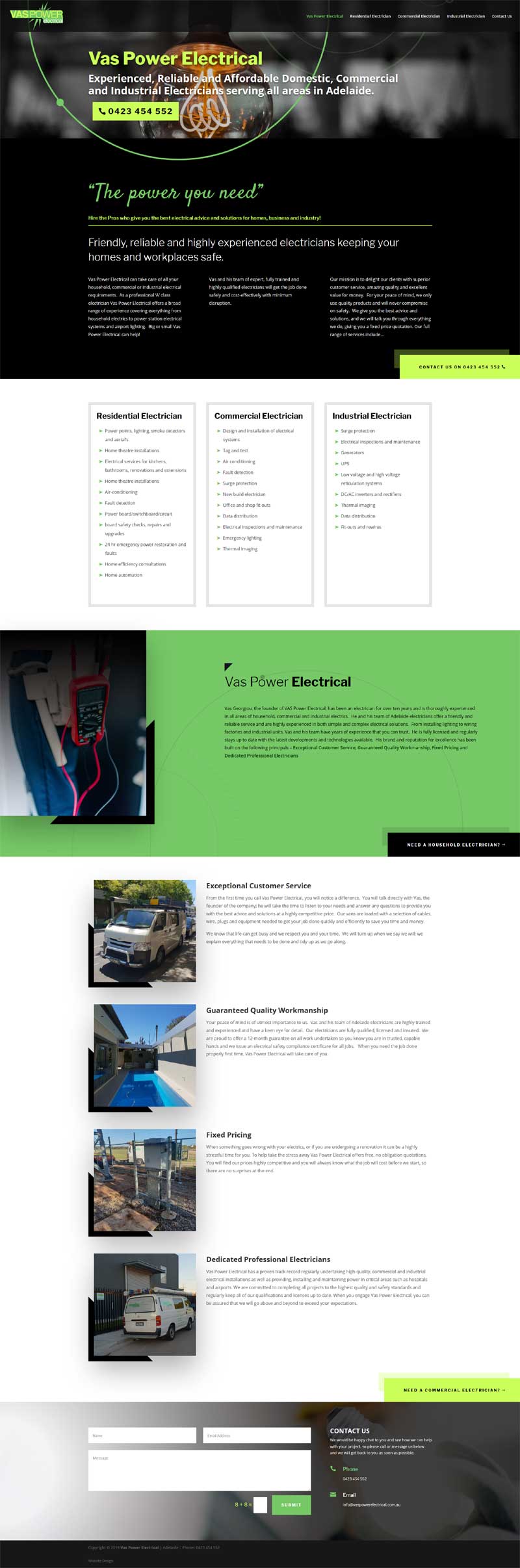 website design vas power electrical services adelaide website design vas power electrical services adelaide