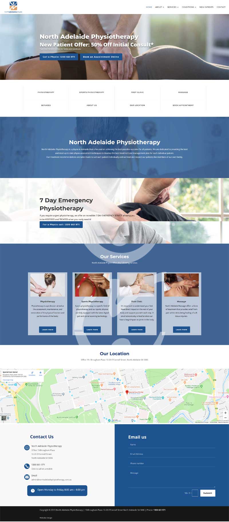 website design for North Adelaide Physiotherapy website design for North Adelaide Physiotherapy
