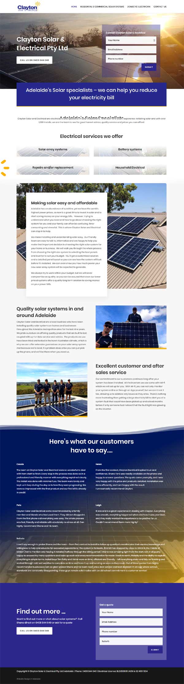 website design for electrician