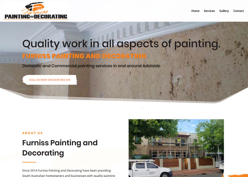 Website design for Furniss Painting and Decorating