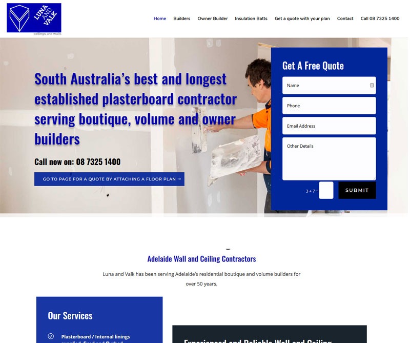 Website design for Luna and Valk