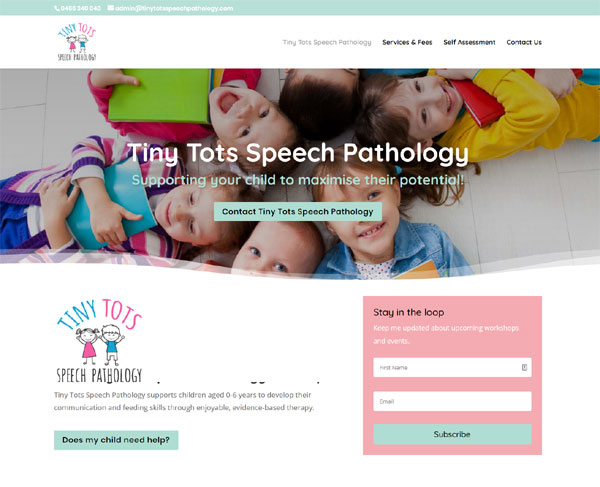 website-design-speech-2 website designer for a speech pathology website