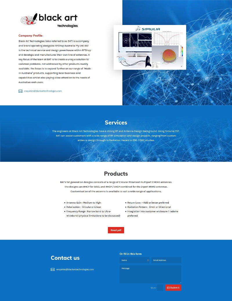 website design single page website adelaide agency