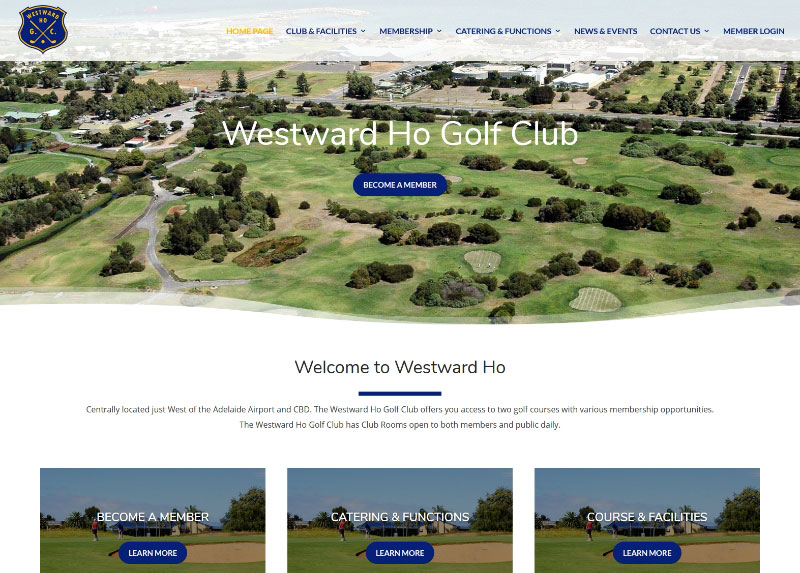 Website design for Westward Ho Golf Club