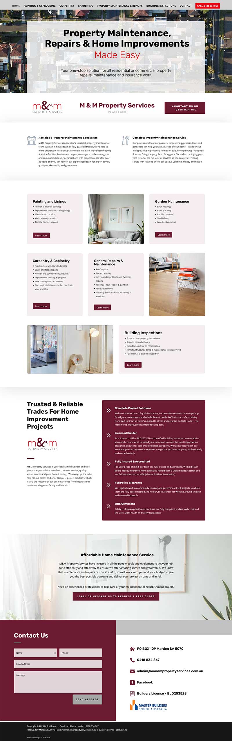 website design Divi WordPress Adelaide