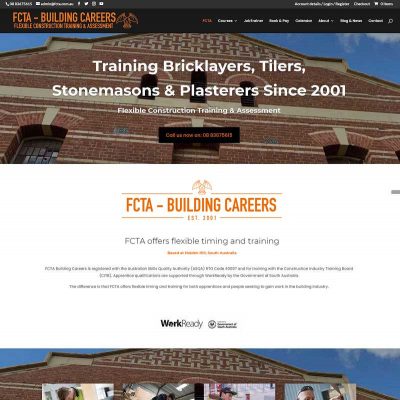 Website design for course bookings