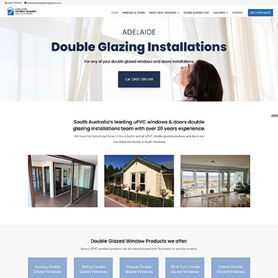 Web design in Adelaide for double glazing company
