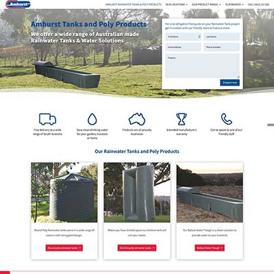 Website build for rainwater tanks business