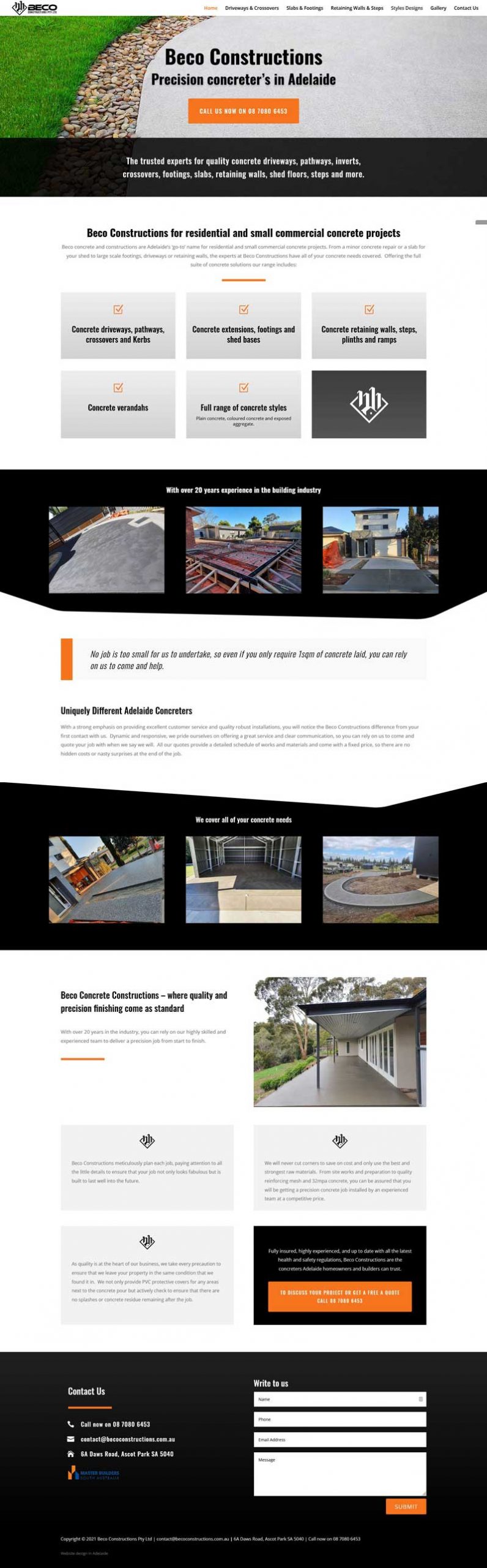 web design for concrete business in adelaide web design for concrete business in adelaide