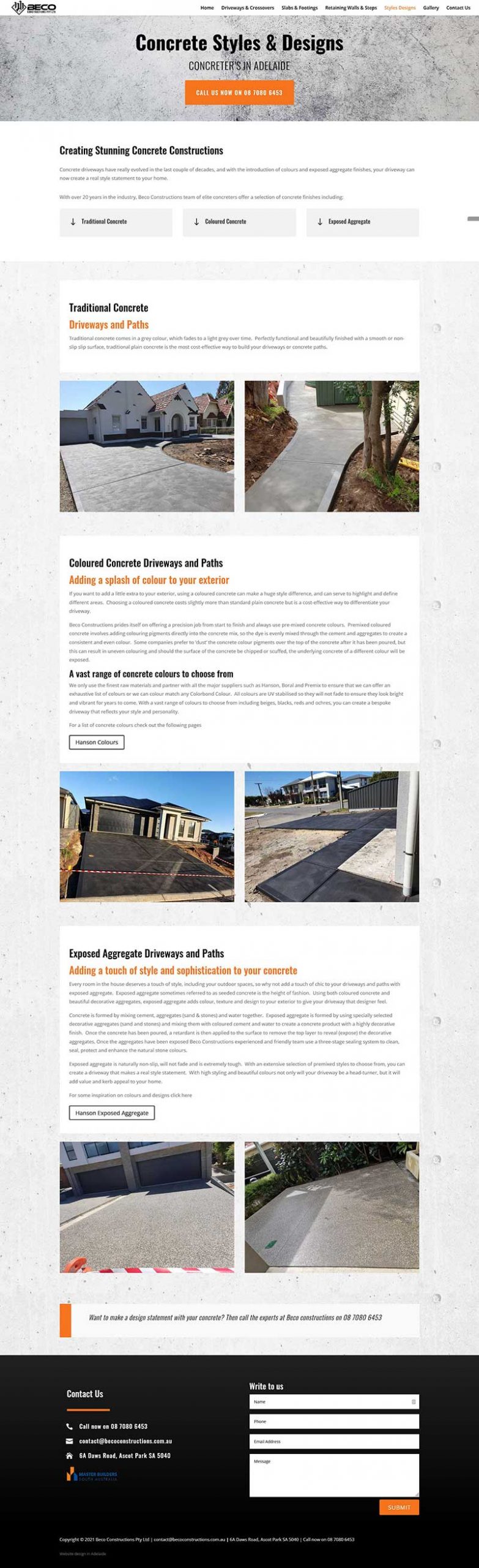 web design for concrete business in adelaide web design for concrete business in adelaide