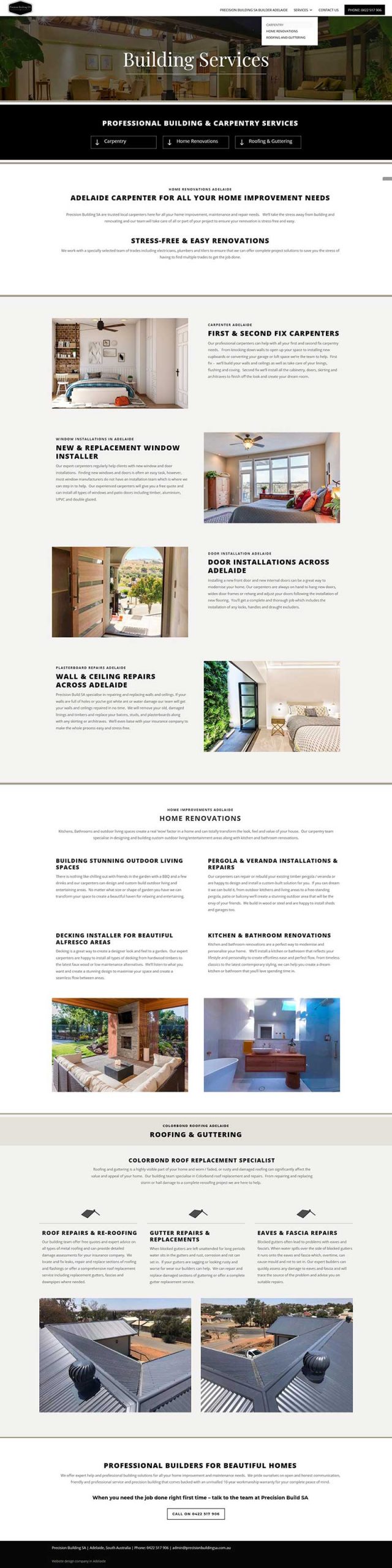 website design in adelaide house builder renovations