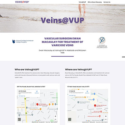 Doctor / medical clinic – website design in Adelaide