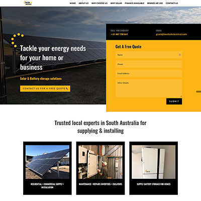 Website design for electrical business in Adelaide