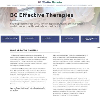 Website design for Mental Health Counsellor Adelaide