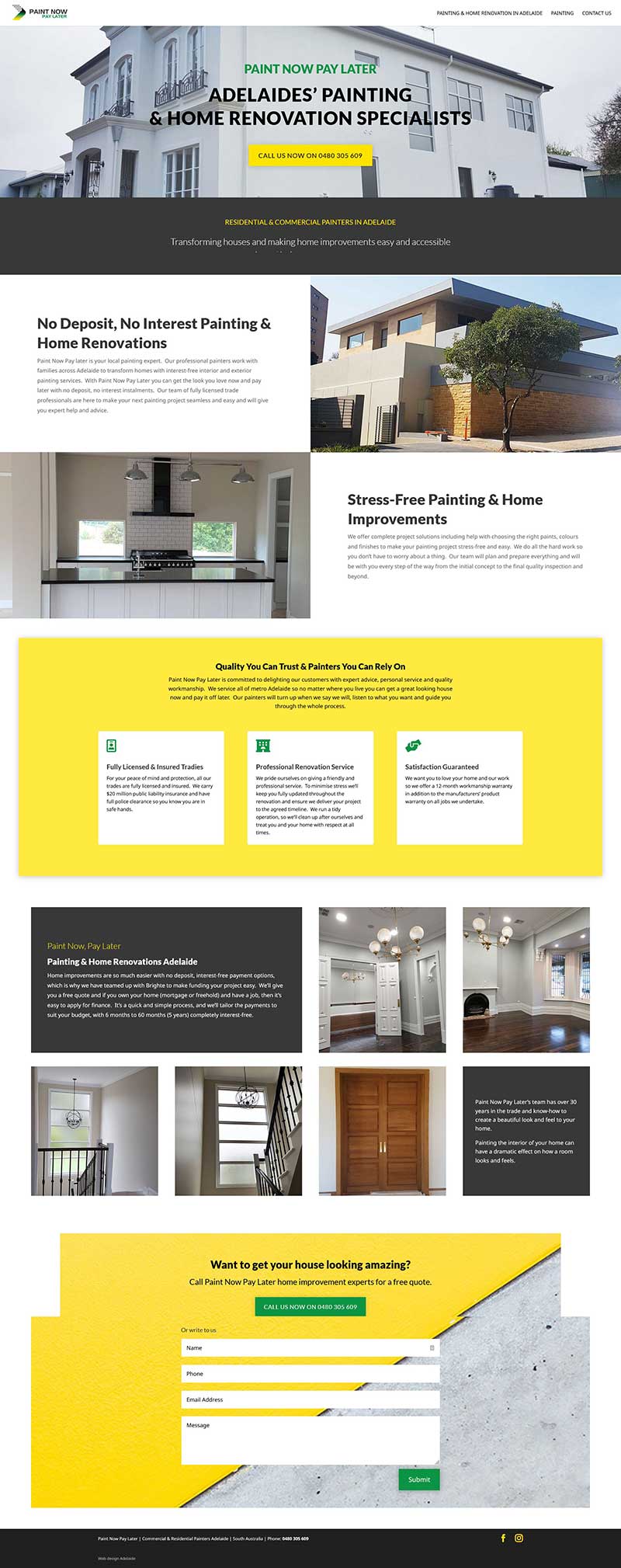 website design for painting business painter website design for painting business painter