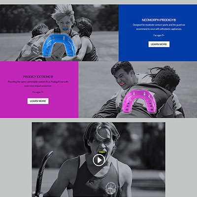 Website construction for Neomorph Mouthguard