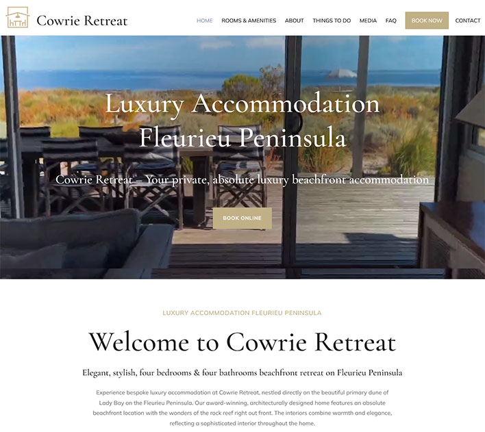 website design for accommodation websites