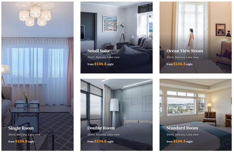 website design for accommodation websites
