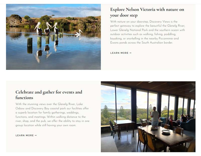 website design website for holiday rental accommodation