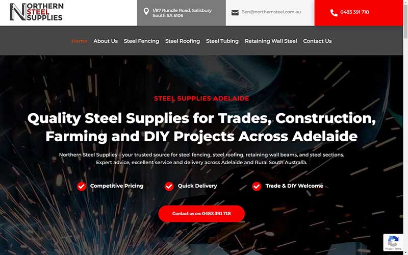Website design for manufacturing Adelaide